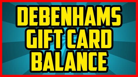 debenhams gift card balance checker.